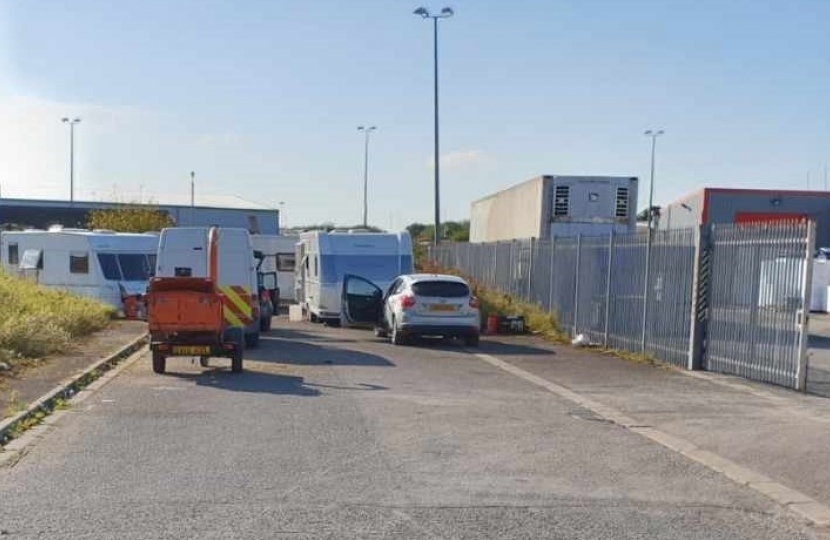 An earlier uauthorised encampment in Maryport 