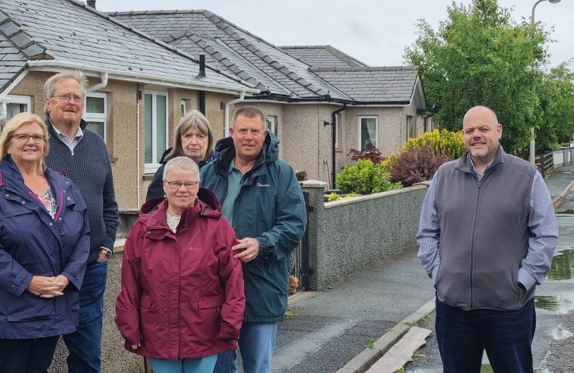 Mark Jenkinson MP and some of the residents of South Terrace