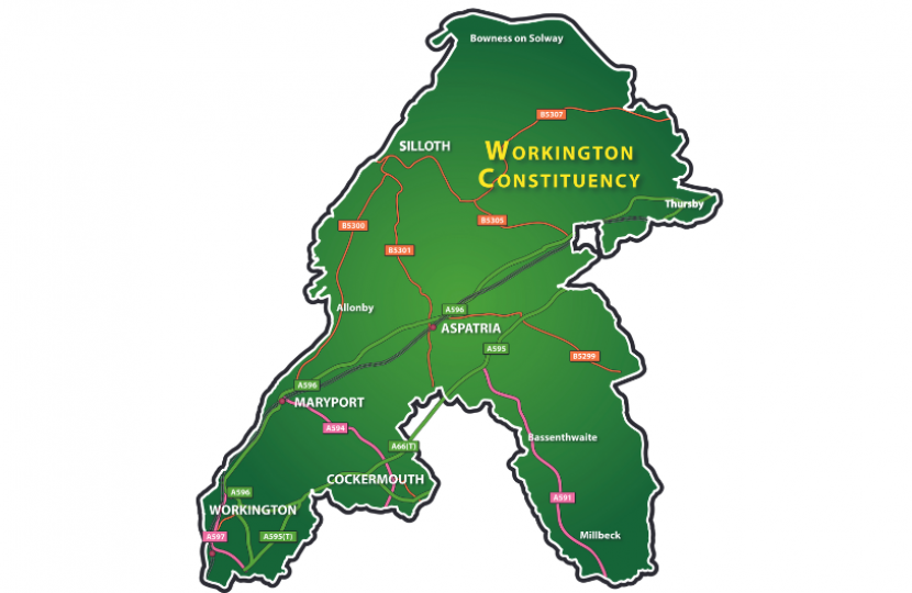 Workington constituency map