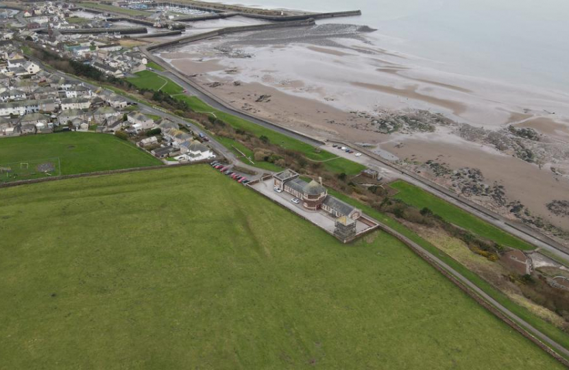 Aerial view of Alauna, and Senhouse Roman Museuum 