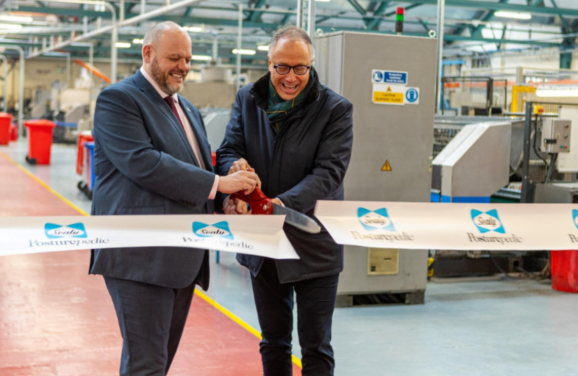 Mark Jenkinson opens Sealy Beds Extension