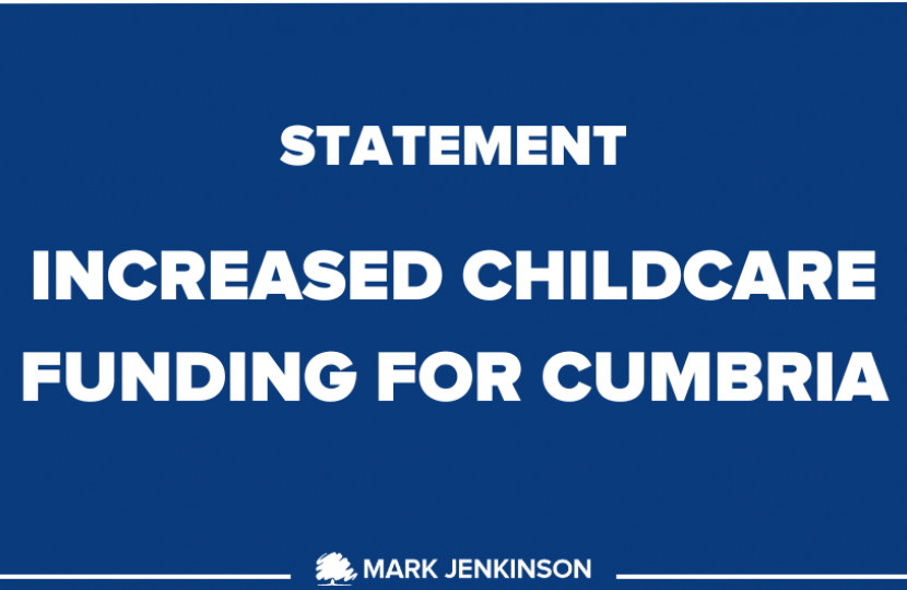 Increased Childcare Funding for Cumbria