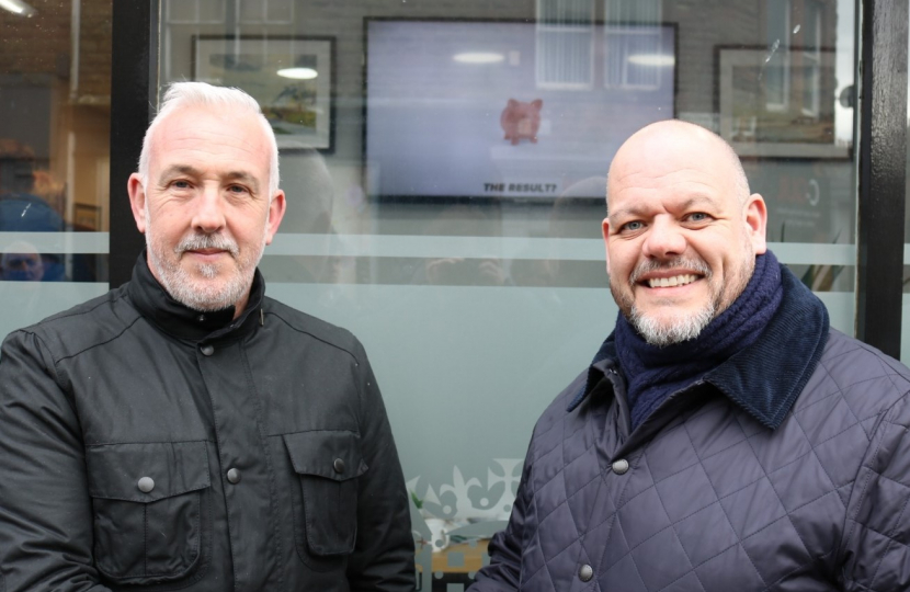 Mike Johnson, leader of Allerdale Borough Council and Mark Jenkinson MP, Maryport 