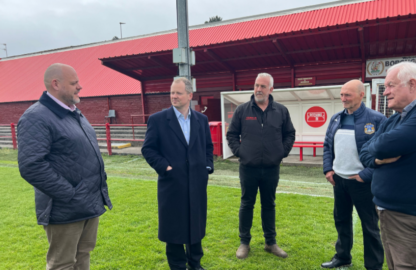 Mark Jenkinson and Neil O Brien meet stadium project board members