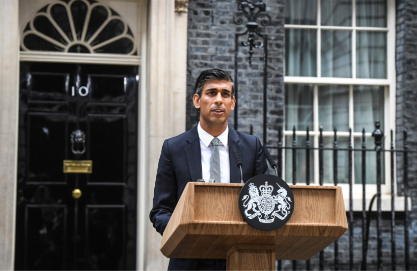 Rishi Sunak outside Number 10