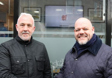 Mike Johnson, leader of Allerdale Borough Council and Mark Jenkinson MP, Maryport 