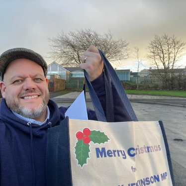 Mark Jenkinson with hamper