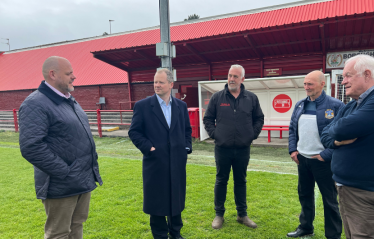 Mark Jenkinson and Neil O Brien meet stadium project board members